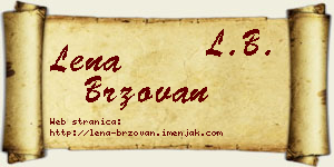 Lena Brzovan vizit kartica